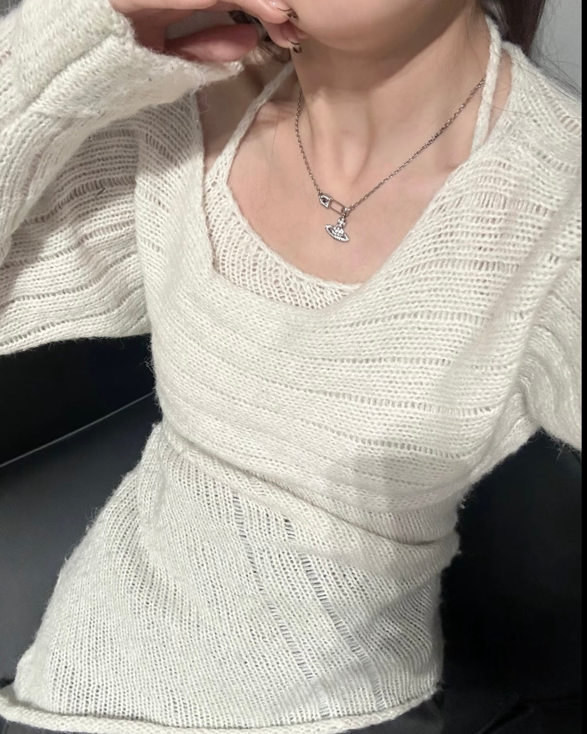 Vivienne Westwood Lucrece Orb Necklace 扣針閃鑽🧷 [Jaden同款]