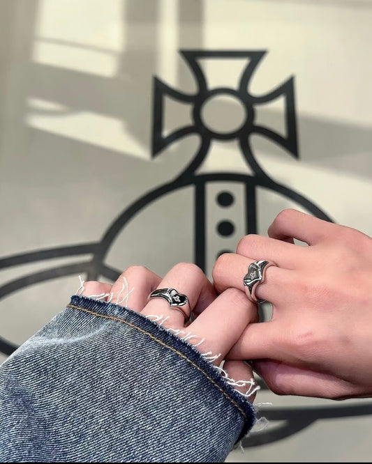 Vivienne Westwood Heart Ring  [925純銀心形戒指🤍情侶戒超可愛]