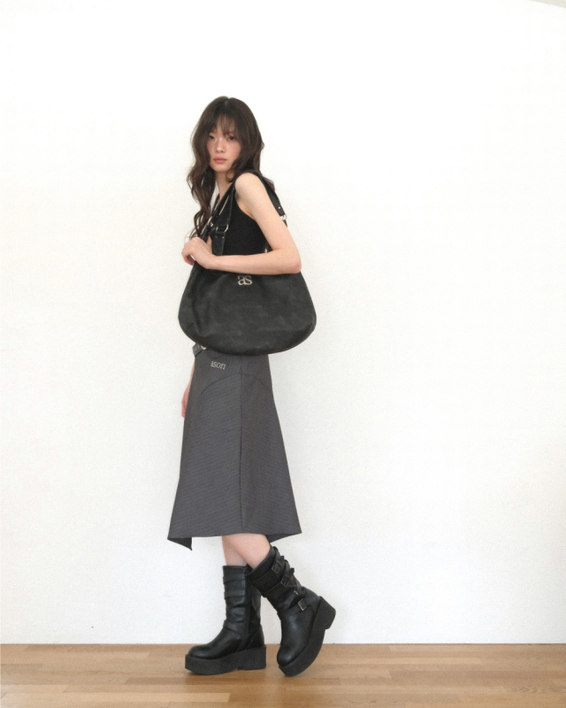 Ason Ricky Shoulder Bag 最新韓國選物🇰🇷半月形裂紋袋［慵懶鬆弛感滿滿 大容量! 斯文穿搭OK］