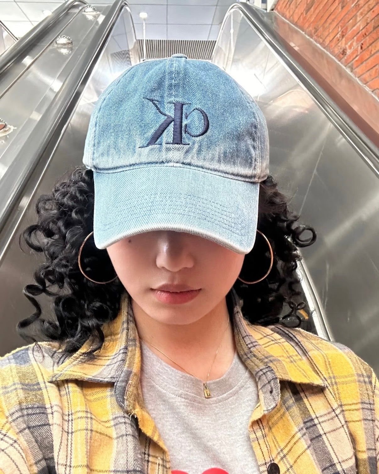 Calvin Klein Monogram Embroidery Baseball Cap 淺牛仔