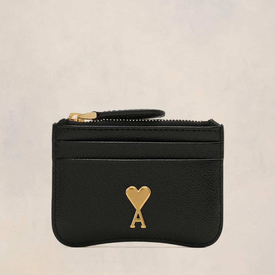 Ami Paris Paris Zipped Cardholder 荔枝皮［限時新品優惠!］