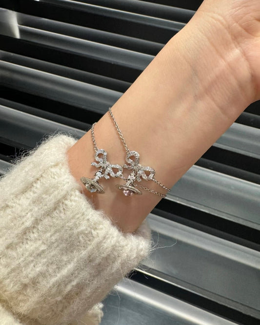 Vivienne Westwood Octavie Pendant Bracelet [100% Sterling Silver, generally water-resistant]