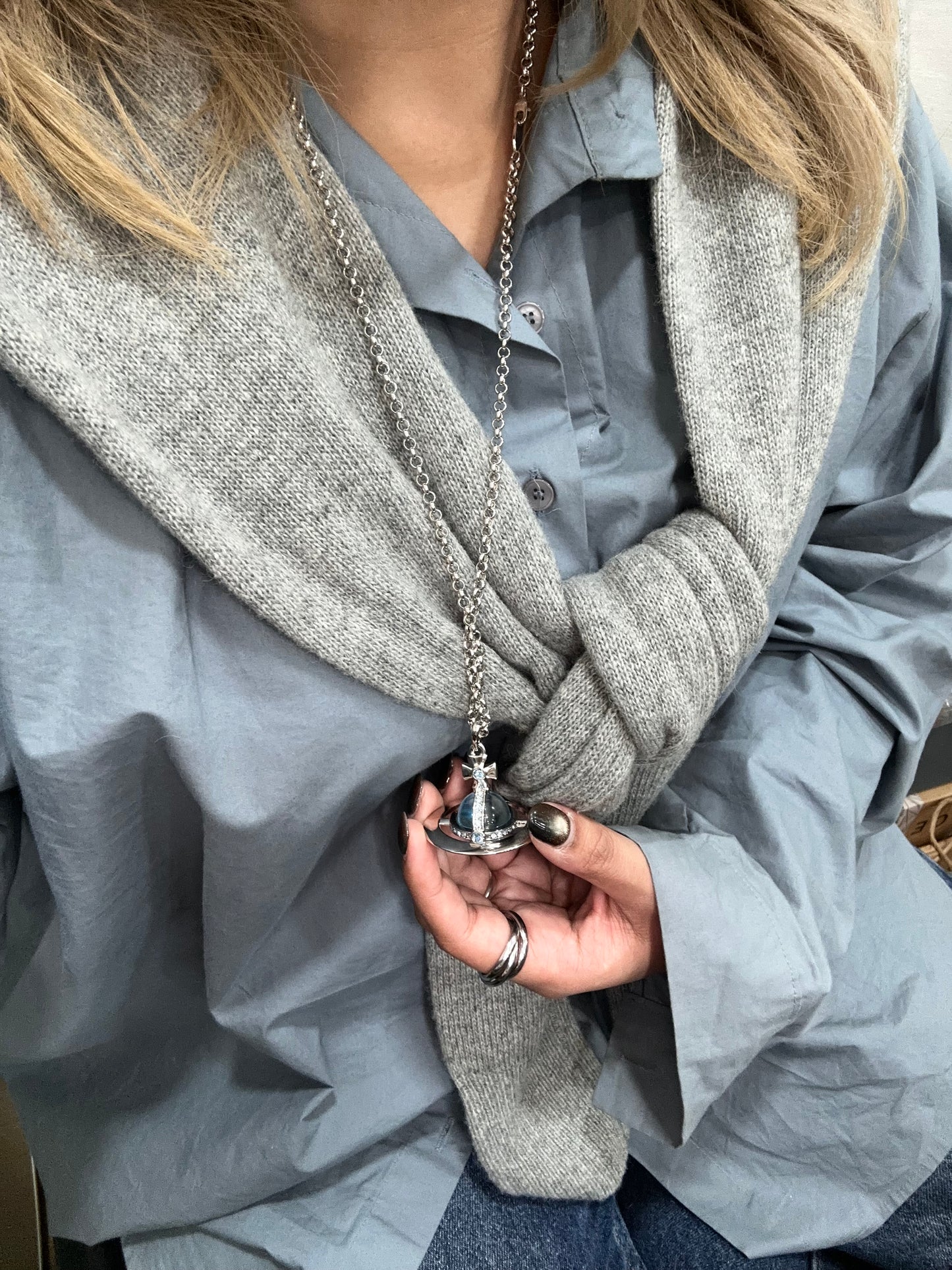Vivienne Westwood ORB Pendant Crystal Necklace 海洋藍 [復刻絕美清澈透亮!]