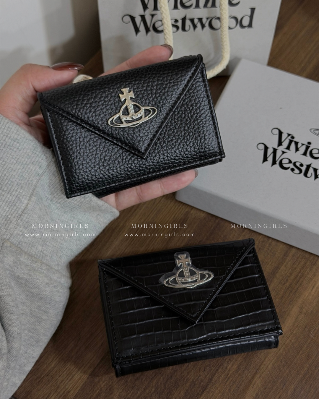Vivienne Westwood Envelope Mini Wallet 掌心小銀包 [啞面鱷魚皮荔枝皮優惠中 小尺寸銀包推介!]