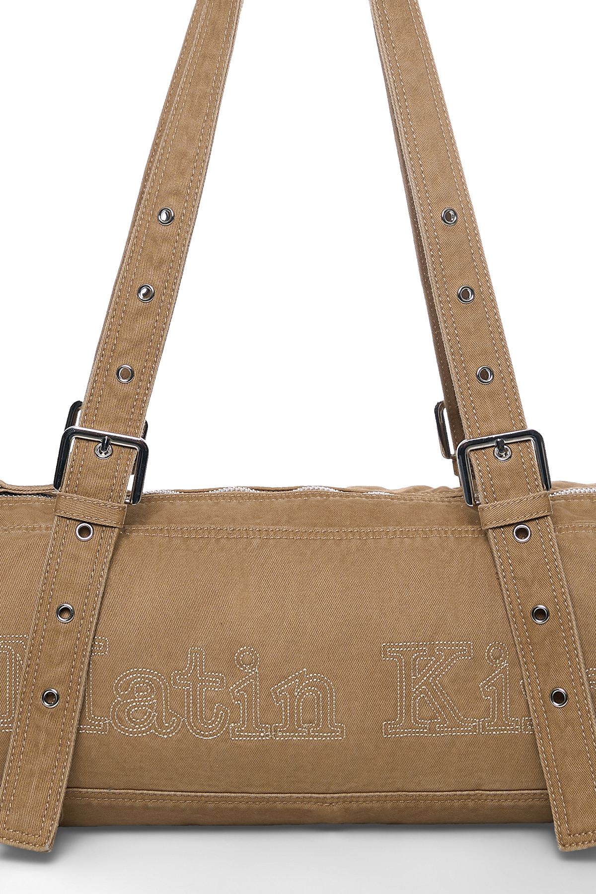 韓國選物🇰🇷 Matin Kim Vintage Washed Cotton Duffel Bag 復古水洗棉質圓筒袋［街頭復古感 質感隨性搭！］