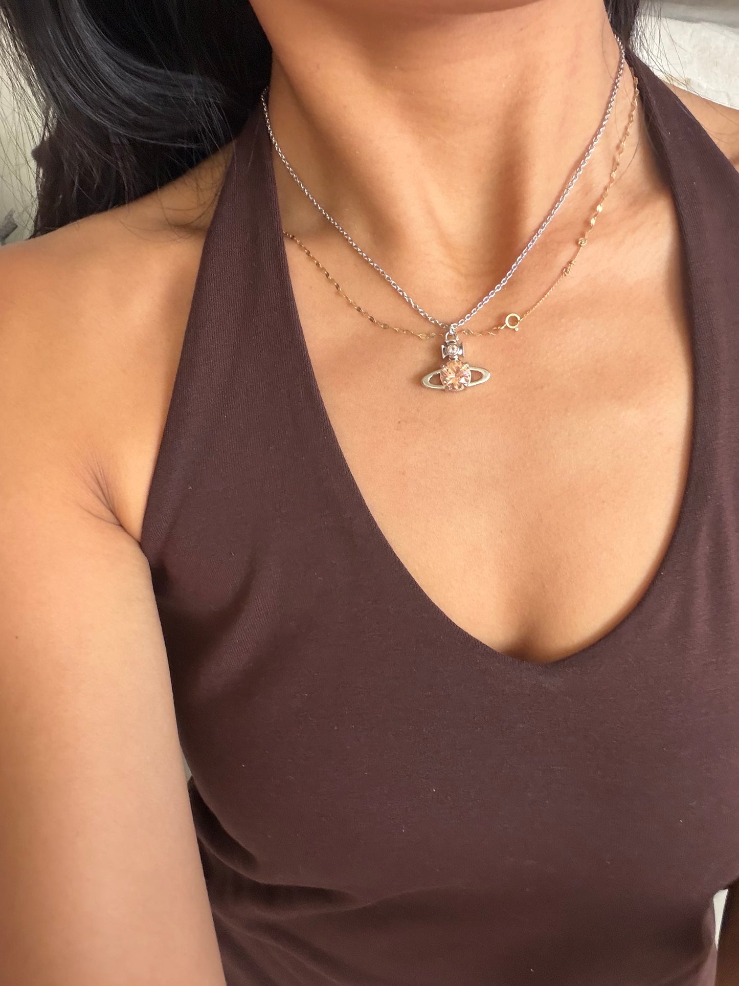 Vivienne Westwood Reina Necklace 2026最新大尺寸櫻花粉閃鑽  [存在感大大提升!!]