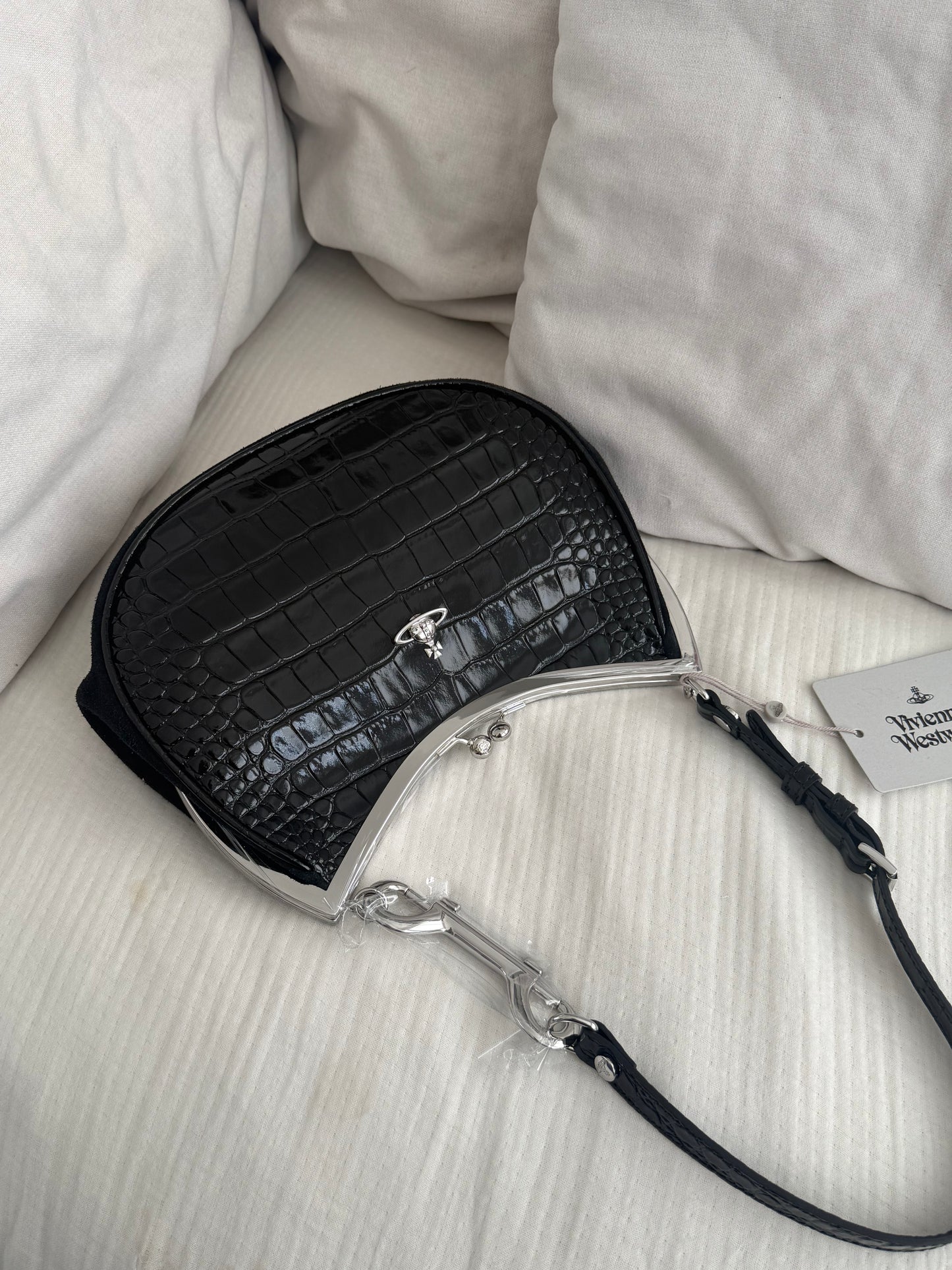 Vivienne Westwood Half Moon Shoulder Bag 🌙 [Same style as BABYMONSTER Ahyeon]