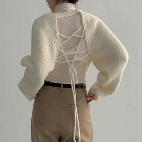 2-Ways 綁繩 CROPPED SWEATER 3色入 [門市搬遷清貨限時優惠$169!]