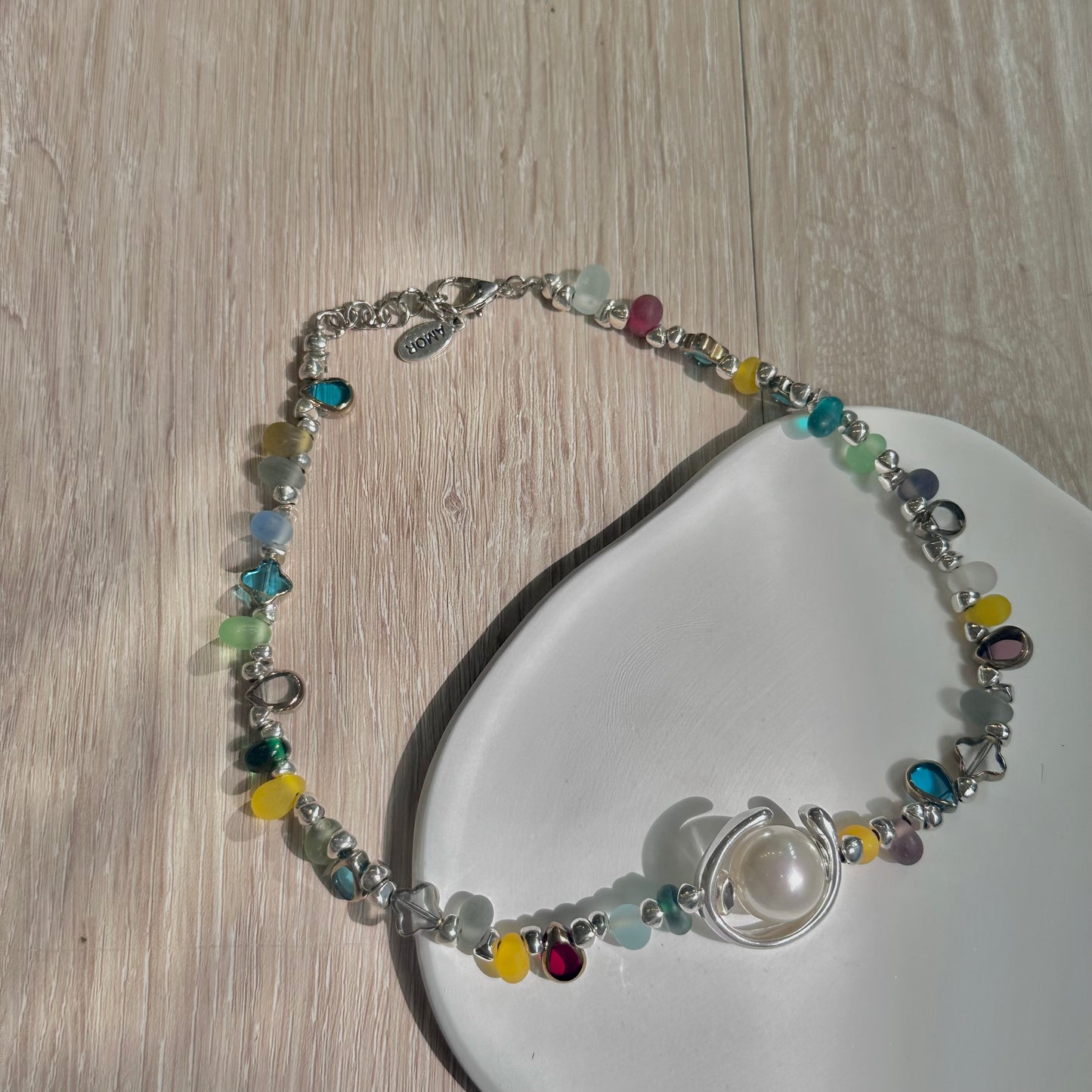 Otro Accesorio 西班牙手工飾物 - Rainbow Pearl Choker 大珍珠彩色串珠頸鏈