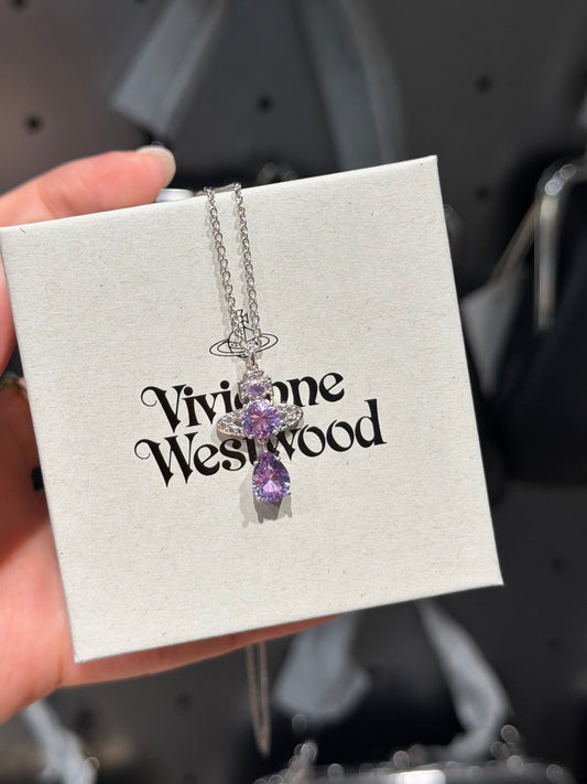 Vivienne Westwood Ismene Necklace [超美紫鑽人魚眼淚]
