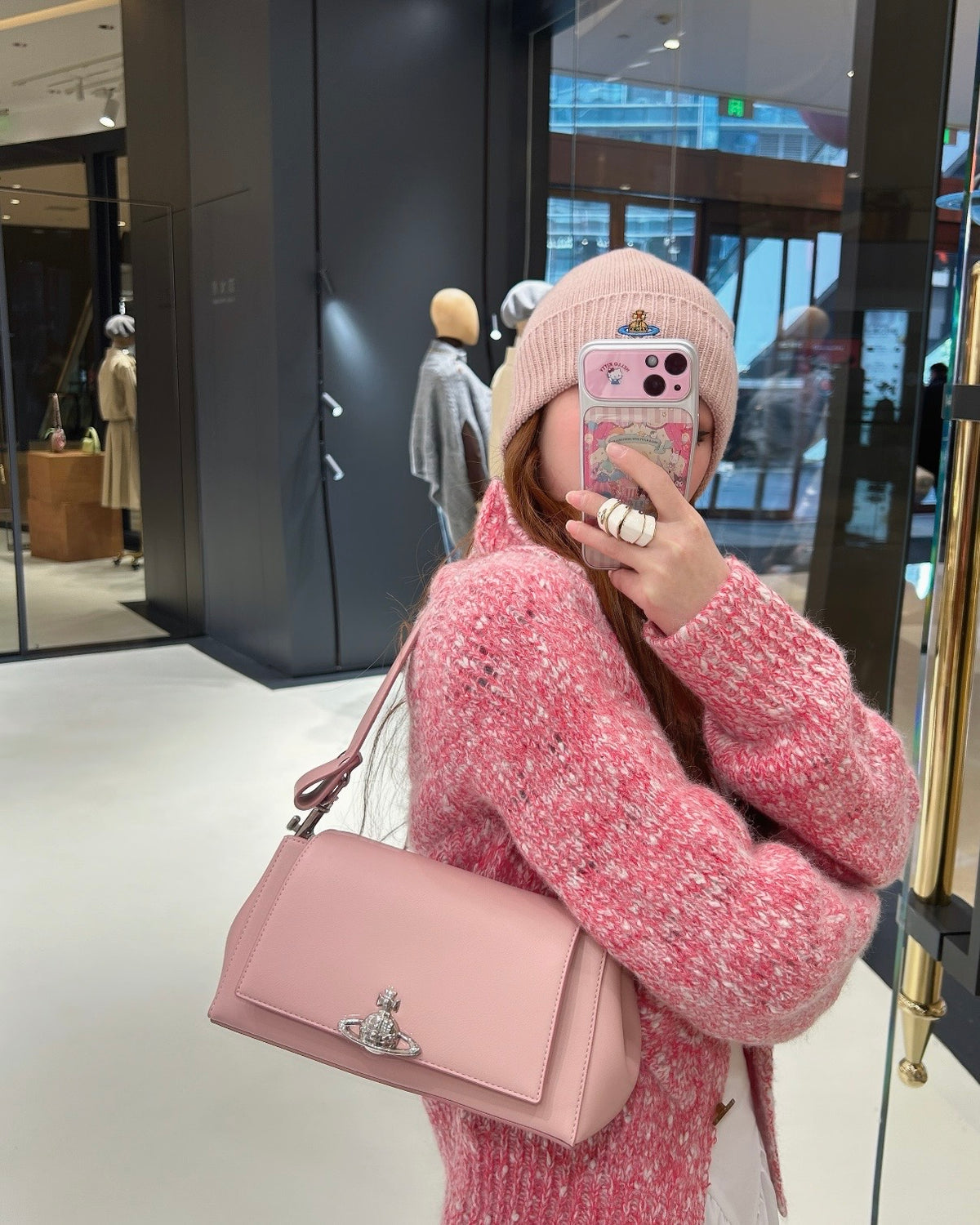 Vivienne Westwood Hazel Handbag 櫻花粉牛皮  [2026絕美限定櫻花粉!]