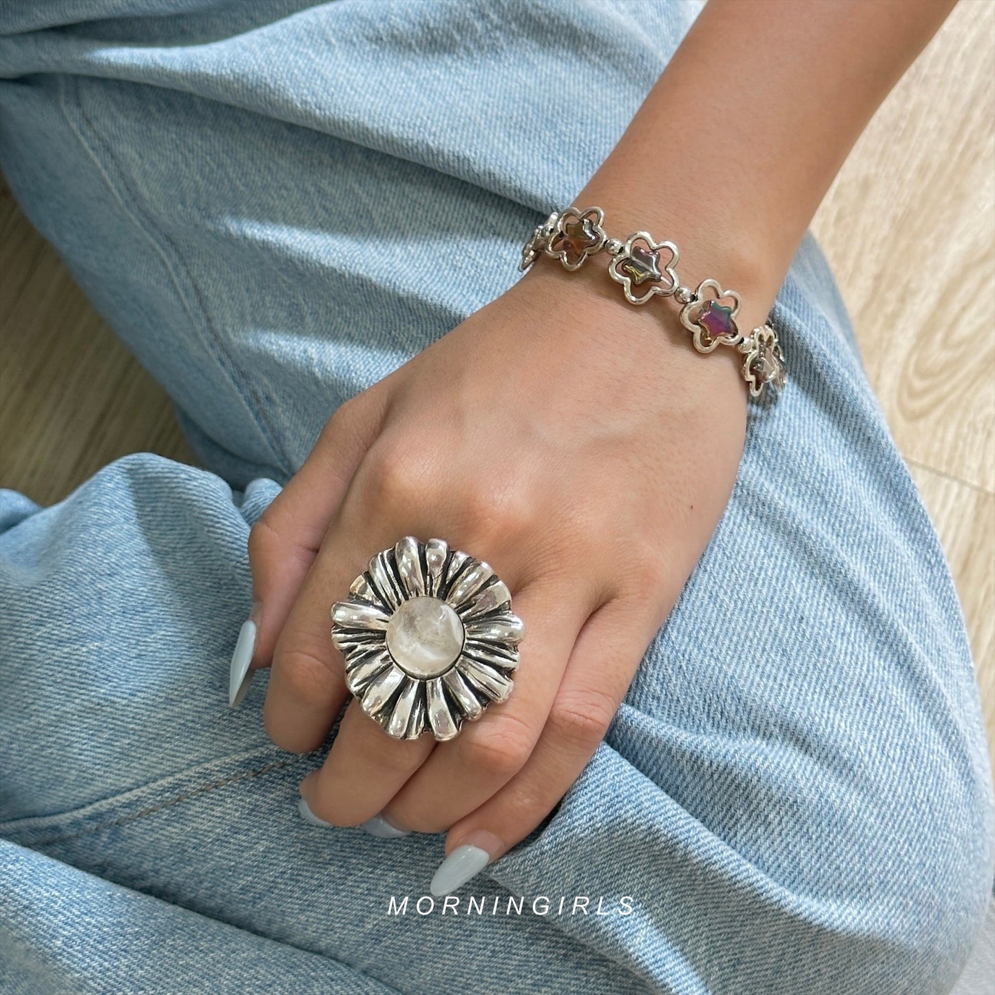 Otro Accesorio 西班牙手工飾物 - Flower & Star Layered Bracelet