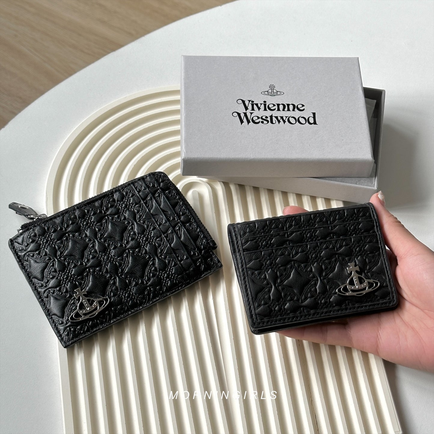 Vivienne Westwood Card Case 黑色壓紋