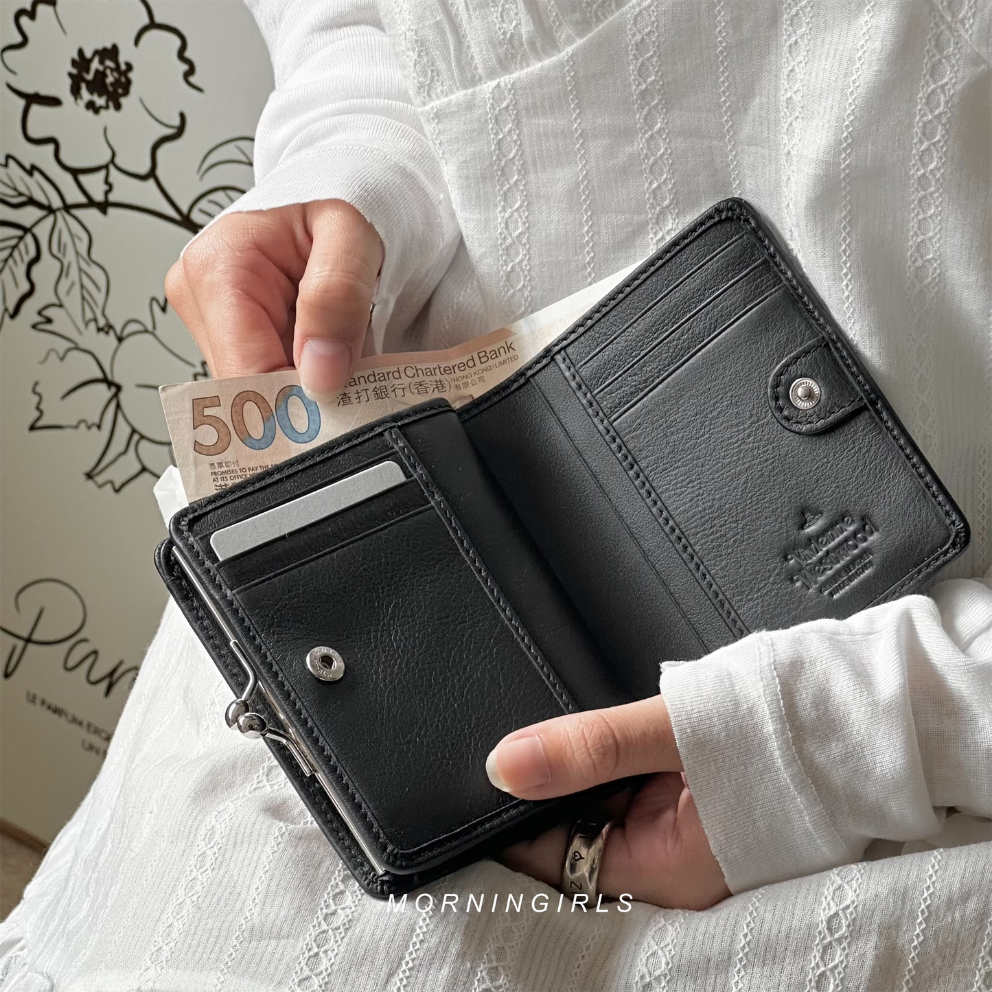 Vivienne Westwood Black Injected Orb Wallet