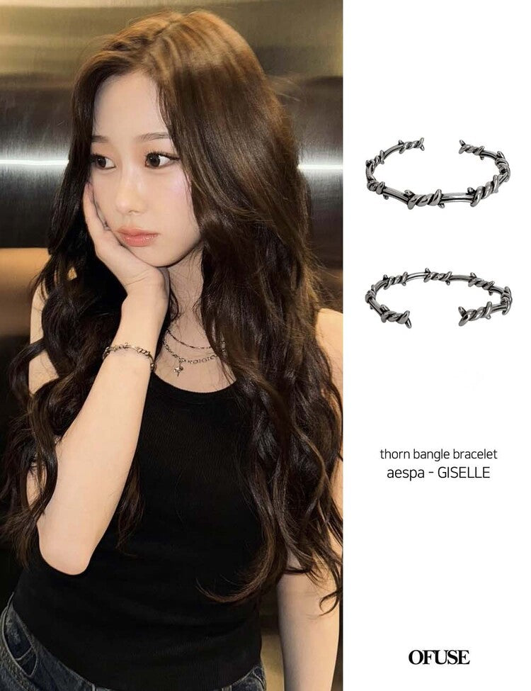 韓國選物🇰🇷 OFUSE Thorn Bangle Bracelet [BABYMONSTER ASA/aespa Giselle同款]