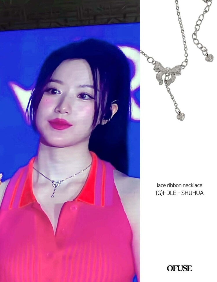 韓國OFUSE Lace Ribbon Necklace [ Babymoster (g)i-dle同款]