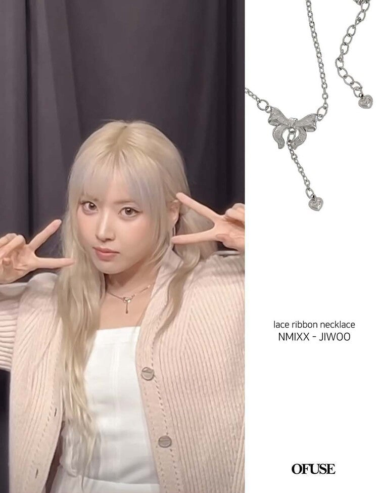 韓國OFUSE Lace Ribbon Necklace [ Babymoster (g)i-dle同款]