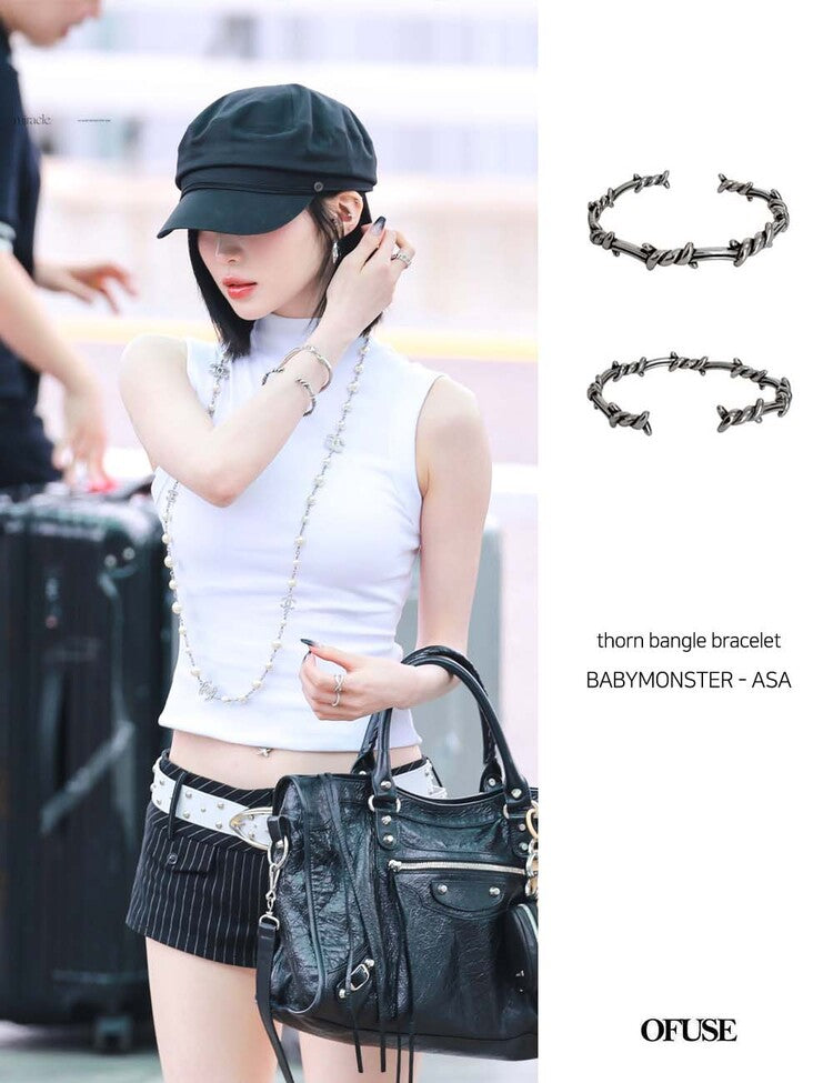 韓國選物🇰🇷 OFUSE Thorn Bangle Bracelet [BABYMONSTER ASA/aespa Giselle同款]