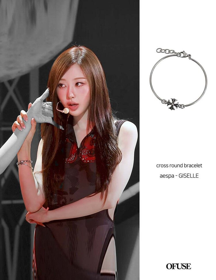 韓國OFUSE Cross Round Bracelet [aespa Giselle同款]