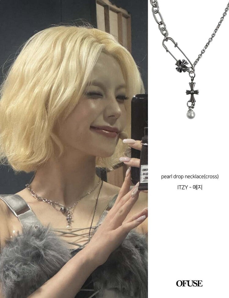 韓國OFUSE Pearl Drop Necklacet [ITZY YEJI同款]