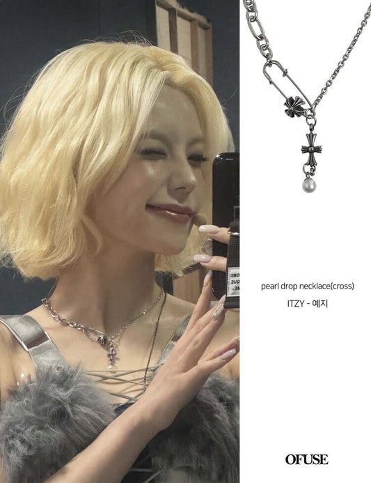 韓國OFUSE Pearl Drop Necklacet [ITZY YEJI同款]