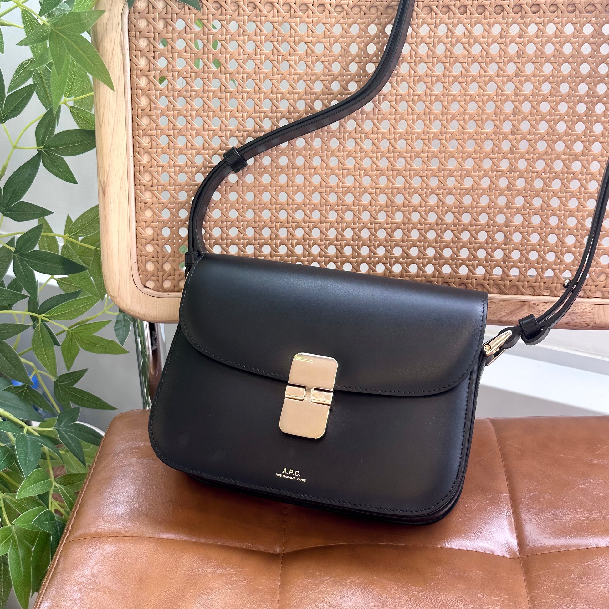 A.P.C Small Grace Crossbody Bag - Black