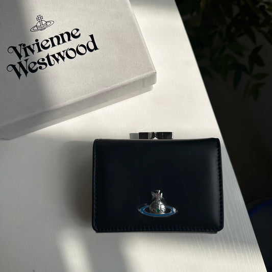 Vivienne Westwood Nappa Wallet 藍木星小羊皮