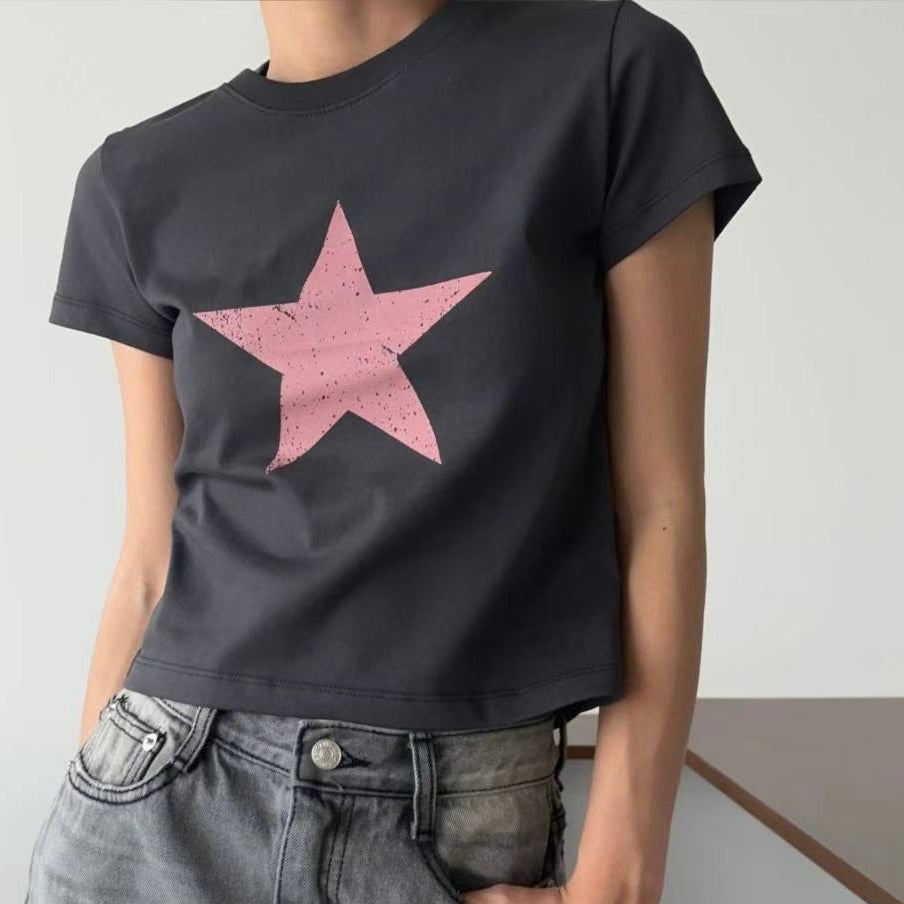 One Star Cropped Tee 4色入  [門市搬遷清貨限時優惠$49!]