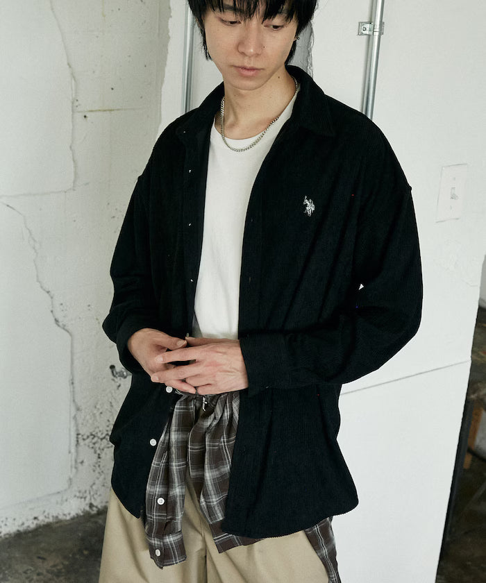 U.S. POLO ASSN. X PUBLUX寬鬆燈芯絨恤衫 [男女可穿unisex 新品優惠中]