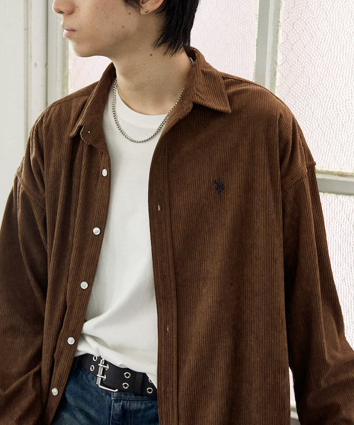 U.S. POLO ASSN. X PUBLUX寬鬆燈芯絨恤衫 [男女可穿unisex 新品優惠中]