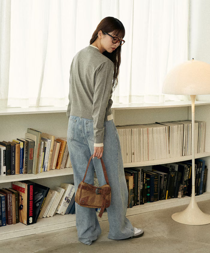 U.S. POLO ASSN. X PUBLUX 假兩件拼色薄針織上衣 [日本直送新品優惠中]