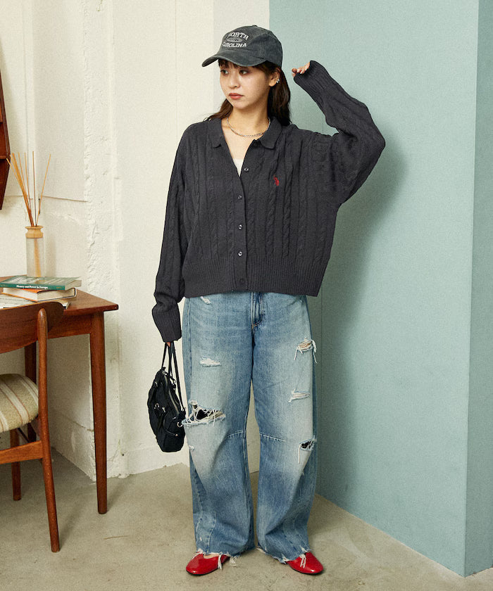 U.S. POLO ASSN. X PUBLUX 大人氣企領針織鈕扣毛衣 [日本直送新品優惠中]