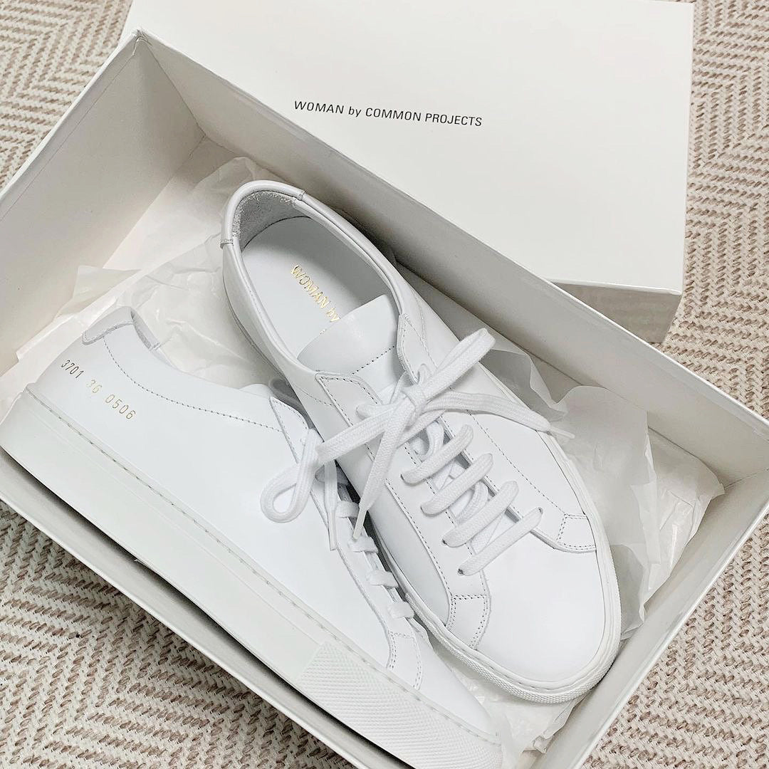 Common Projects Original Achilles Leather Sneakers (White) 3701